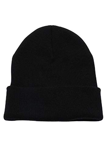 JMR Beanie Hat for Men and Women Winter Warm Hats Knit Thick Skull Cap (Black)