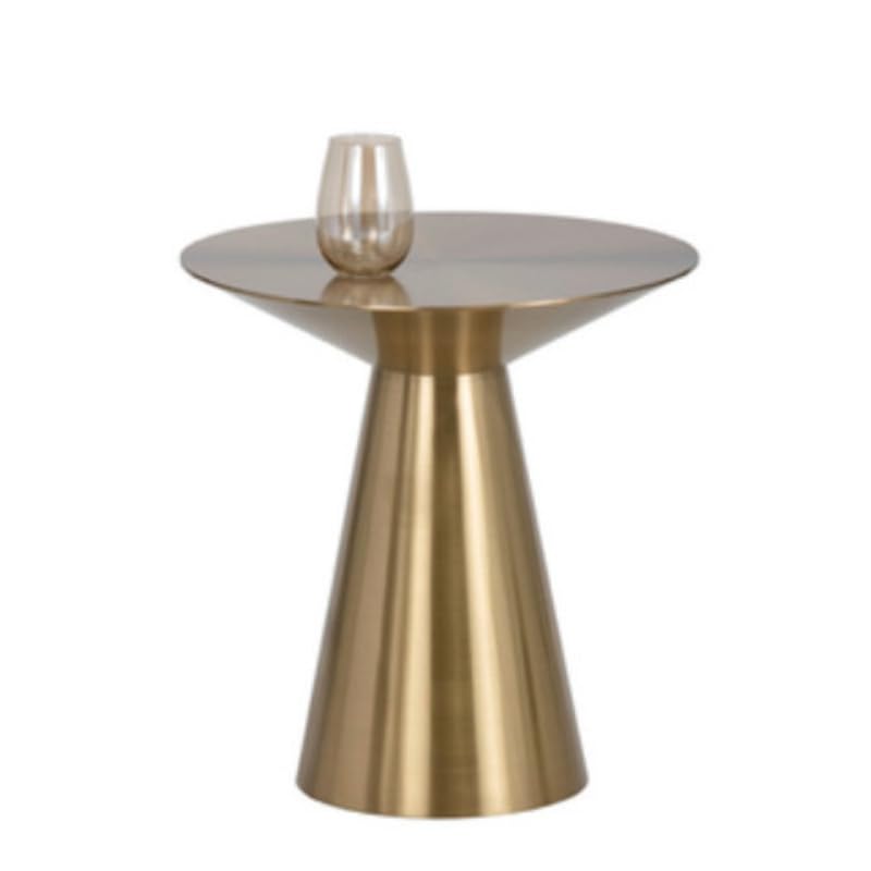 Petite table basse moderne en acier inoxydable brossé titane pour salon, design de luxe léger personnalisé pour petit appartement canapé d'angle finition...