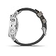 Garmin Fēnix 5S Plus Saphir, Weiß mit grauem Wildlederarmband