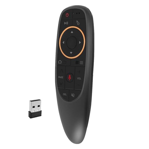 Pesfehhy G10S RatóN de Aire Control Remoto por Voz 2.4G Receptor USB para Android TV Box PC Gyro Sensing Mini Control Remoto Inteligente InaláMbrico