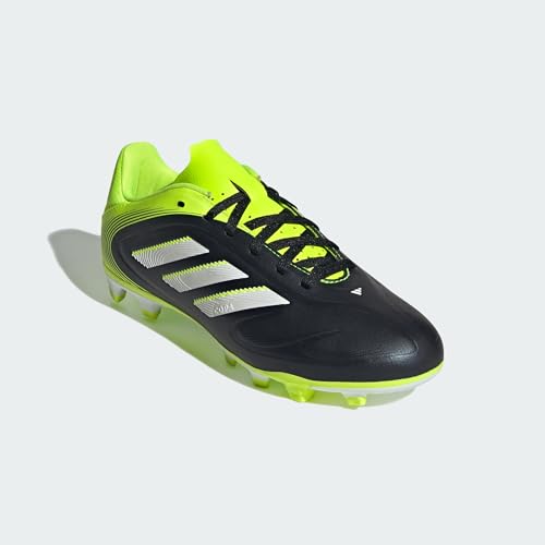 adidas Unisex Kinder COPA Pure III Club Firm Ground/Multi Ground Football Boots Kids, Core Black/Cloud White/Lucid Lemon, 36 EU