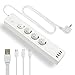 Multiprise Connectée Alexa Intelligente WiFi avec Protection Anti-Surcharge 4 Prises 4 Ports USB et Câble USB 3 en 1 Compatible avec Alexa Google Smart Life et Commande Vocale