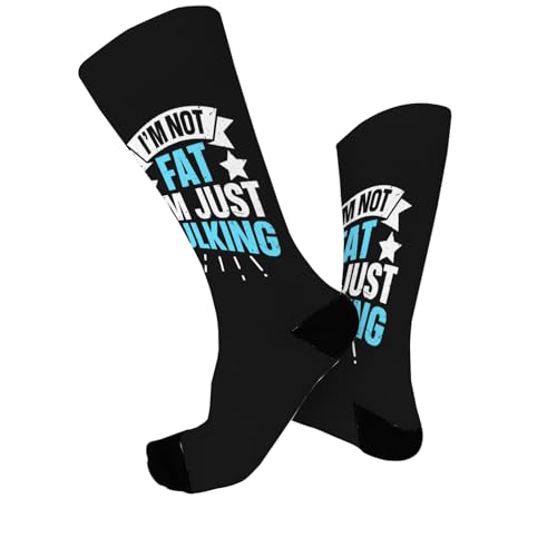 I'm Not Fat I'm Bulking Workouts Gyms Weightlifting Thigh High Socks Girls#Funny Mid Calf Sock for Girl2