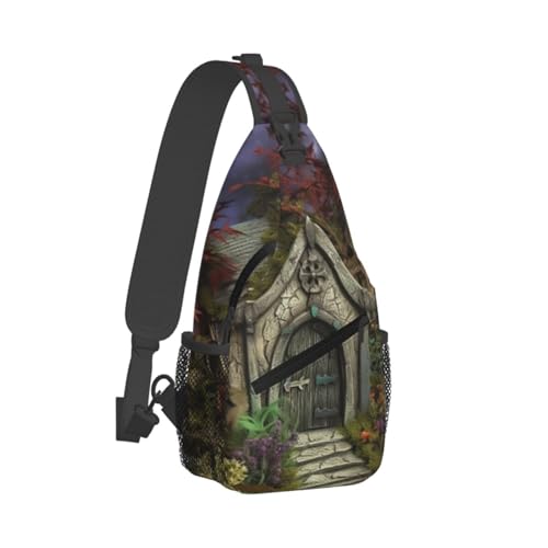 Bolso cruzado para hombre tipo sling negro urbano miniatura 2