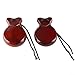Spanish Castanets for Adults, 2 Pairs of Wooden Hand Percussion Instruments for Beginners, Flamenco Dance, Music Class and Stage Performance(Brown)