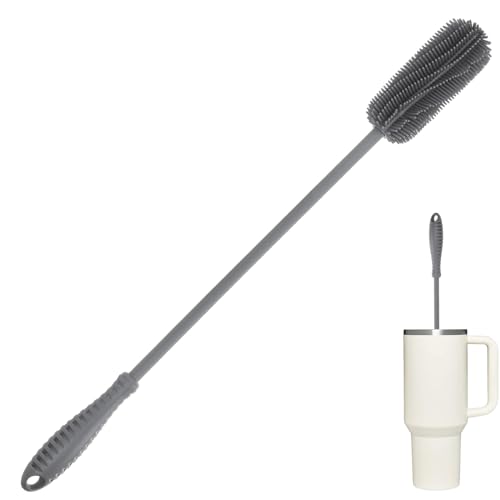 ddLUCK Scovolino Bottiglie Silicone 40 cm Grigio