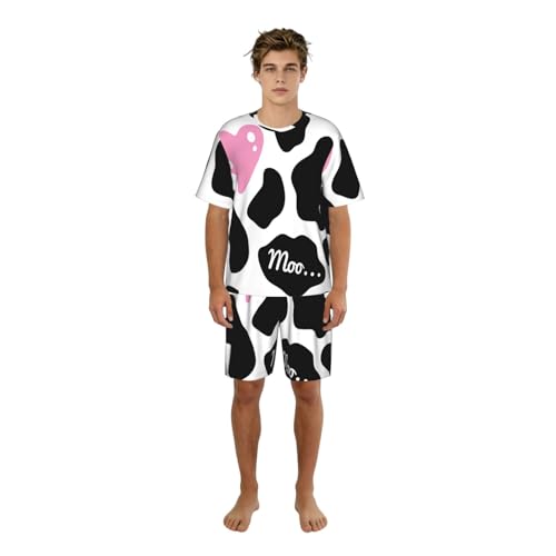 Pyjama homme ensemble contre la chaleur nocturne motif vache original