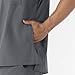W123 Men's V-Neck Scrub Top Pewter