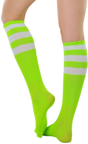 Image of ToBeInStyle Women's Premium Below Knee Athletic Socks w /Contrasting Wide Stripes