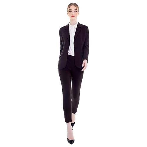 Marycrafts Women’s Business Blazer Pant Suit Set for Work