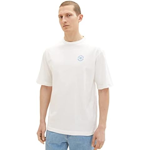 TOM TAILOR Men's Basic T-Shirt with Print Cover
