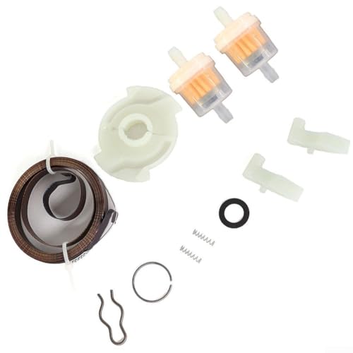 Kit de reparación de arranque de rebobinado para motor 593959 450E 575E de 125 cc de repuesto compatible con 140520 54 17696 y 2 filtros de combustible