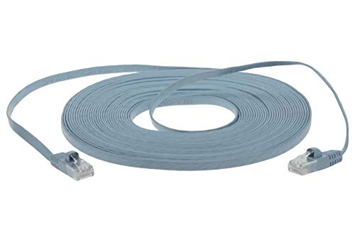 50 ft Cat 6 Unshielded (UTP) Flat Ethernet Network Cable - Blue