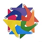 Gdfnmogo Windmühlen-Ornament für den Außenbereich, buntes Kunststoff-Windspiel, Dekoration für Hof, Rasen, Balkon oder Party, handgefertigtes Handwerk für Kinderzimmer oder Außenbereich