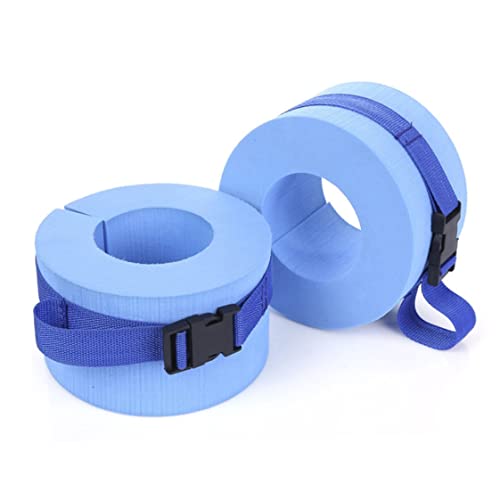 Set de 2 aletas acuáticas de espuma azul para nadar miniatura 4