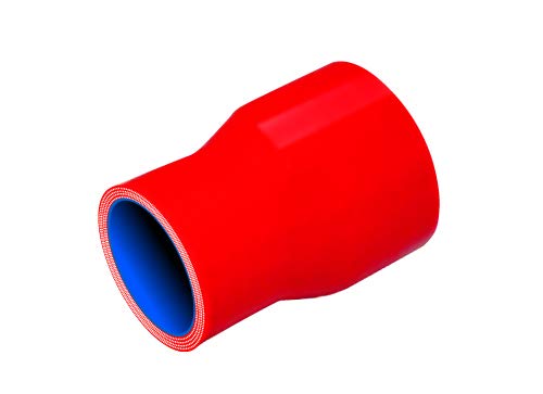 内径Φ38-45mm 耐熱 シリコンホース ストレート ショート 異径 長さ76mm 赤色 ロゴマーク無し 自動車工業 二輪バイク 重機 建設機械 各種機械 港湾産業 航空機 船舶 海上 海中 海底 農業 化学工業 各種工業用 耐熱・耐寒・耐圧 汎用品