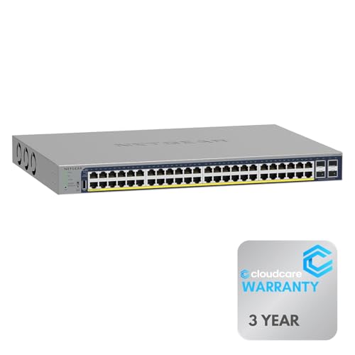 Image of NETGEAR GS752TPP-300NAS 48-Port 𝐏𝐨𝐄+ Smart Switch | 4 x Gigabit SFP | 760W Power Budget | Rack-Mountable | Cloud Care's 3-Year Warranty SupportPlus Included