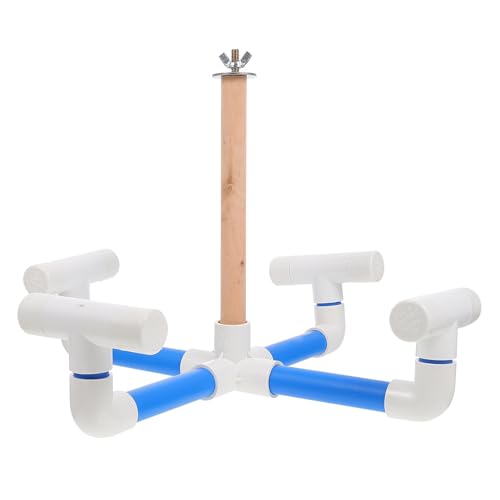 Jouet de manège rotatif en bois pour cage de perruche et calopsitte - 2