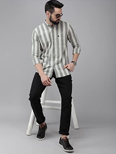 Image of THE BEAR HOUSE Men's Cotton Multi Colour Striped Cotton Casual Shirt | 3XL |TBH-VALLERY-MC-3XL |