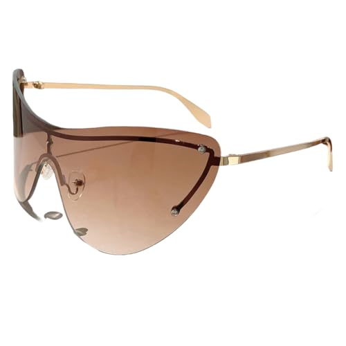 Lunettes de soleil rétro en métal femmes punk lunettes noires UV