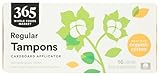 365 by Whole Foods Market, Tampons with Cardboard Applicators, Regular Absorbency, Made with Organic Cotton, Unscented, 16 Count