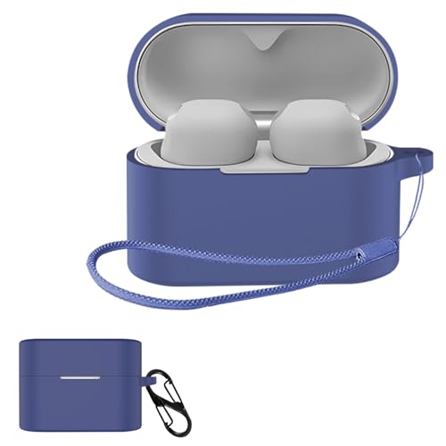 HVUYAL �P�[�X For SONY WF-1000XM6 �Ή� �P�[�X �����h�~�p�̃t�b�N�𓋍ڂ��� �y�� �L�Y�h�~ �h�o �����ɂ��� �_�炩�ȃV���J�Q���̃X�|�[�c�N�[���ȃf�U�C�� �Ռ� �z�� �X���� �\�t�g �P�[�X�J�o�[ �����h�~�ی�(�u���[)