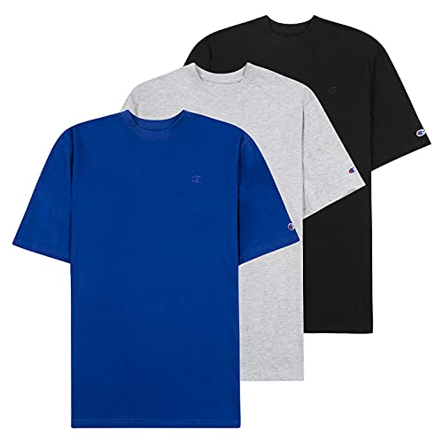 Champion Big and Tall Shirts for Men – 3 Pk 100% Cotton Men Big and Tall T-Shirt