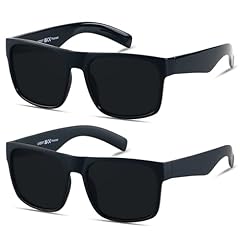 (2pack Polarized Dark Black) Glossy Black + Matte Black