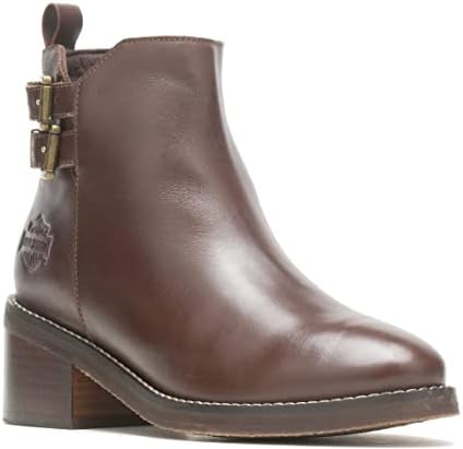 HARLEY-DAVIDSON FOOTWEAR Women's Jonetta Buckle Motorcycle Boot, Brown, 7.5 | Image 1