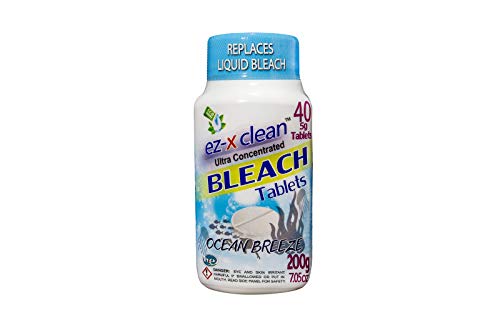 EZ-X CLEAN Ultra Concentrated Water Activated Bleach Tablets for Laundry and Multipurpose Cleaning