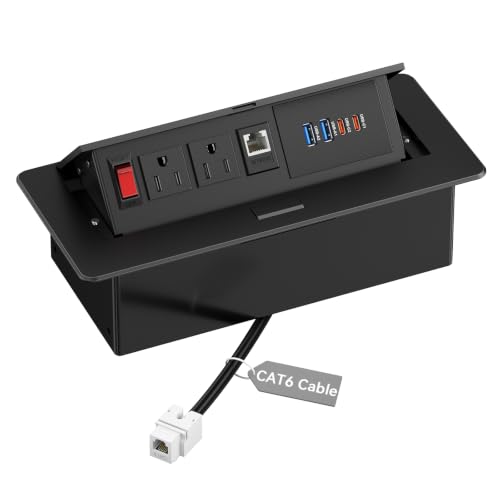 2 USB-C, 2 USB-A, CAT6, Switch