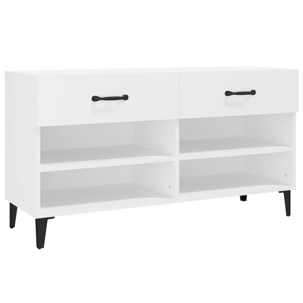 vidaXL Szafka na buty, biała, 102x35x55 cm, materiał drewnopochodny, stojak na buty, regał na buty, organizer na buty, stojaki na buty, regały na buty