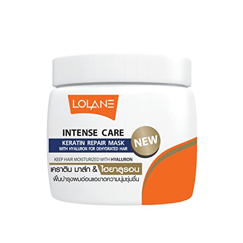 LOLANE Intense Care Keratin Repair Mask with Hyaluron for Dehydrated Hair 200 g. (3 Pack)