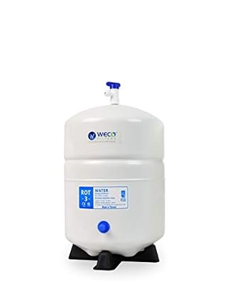 Pressurized Water Storage Tank - Reverse Osmosis Water Tank with Stainless Steel Connections and Ball Valve - Water Filtration System Storage Tank 3.0 Gal & appx. 1.8 gal Usable Capacity (ROT-3-W)