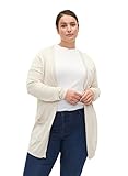 Taschen auf der Vorderseite Zizzi Frauen Große Größen Strickjacke Viskosemischung S. - Plus Size Damenkleidung 50-52 Pumice Stone