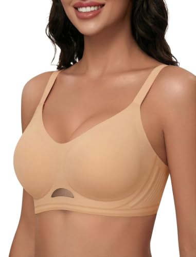 Image of Wireless Bras for Women No Underwire Seamless Buttery Bralettes Smoothing Women's Bras Full Coverage Shapedly Bra