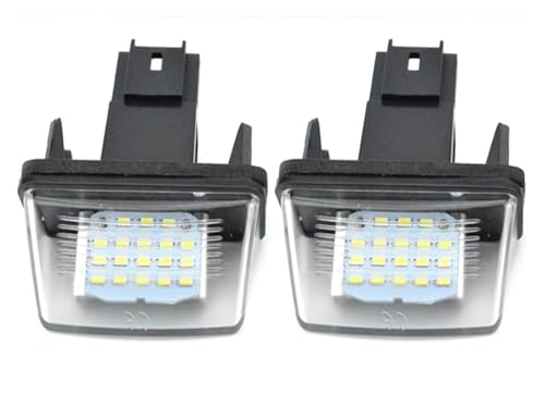 Luz matrícula LED Citroën C5 Berlingo antiniebla alta visibilidad blanca bombillas traseras 2PCS