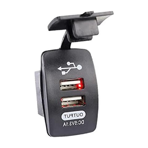 Waterproof 12V-24V Mini Micro Dual USB Plug Car Motorbike Cigarette-Lighter Socket 5V 3.1A Charger with Waterproof Panel car charger mount fast charge wireless vent cup holder wall plug multiple ports Cover