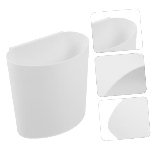 Luxshiny 6pcs Hanging Waste Container Mounted Convenient Organizer Hanging Cups Rolling Cart Kitchen Cart with Storage for Hanging Storage Basket Car Bins Hanging Bin Moving Pp White