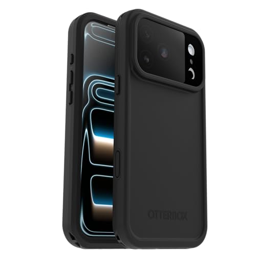 Image of OtterBox iPhone 17 Pro Max FRĒ Series Waterproof Case - Black - Waterproof iPhone Case up to 2 Meters, IP68, Phone Case for Swimming /Snorkeling