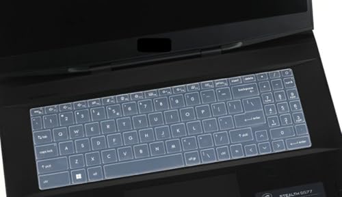 Image of RAYA Silicone Keyboard Cover for MSI Bravo 15 MSI Katana GF66 /GF76 MSI Alpha 15 /Alpha 17 MSI Pulse GL66 /GL76 MSI Crosshair 15 /17 MSI Sword 15 /17 Gaming Laptops (Transparent)