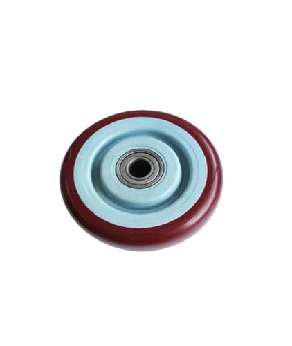 Chariot à roulettes en polyuréthane marron de haute précision avec double roulement robuste - 2