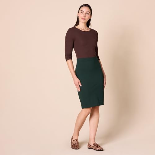 Amazon Essentials Jupe Crayon ajustée Ponte Above The Knee Facile à Enfiler Femme - vue 5