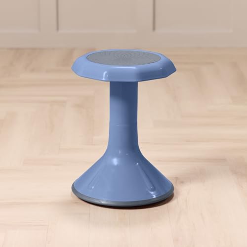Image of Back2School Express Wobble Sensory Stool for Classroom - 18 inch Active Flexible Seating Chair for Kids, 220lb Capacity, GREENGUARD Gold Certified, Powder Blue