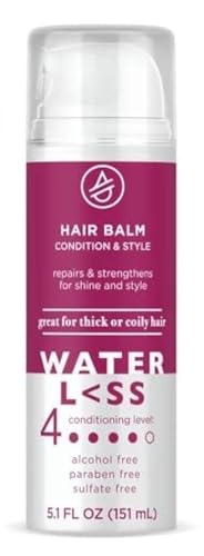 WaterLess Hair Balm Condition & Style, Moisturizing, Strengthening & Split End Repair Hair...