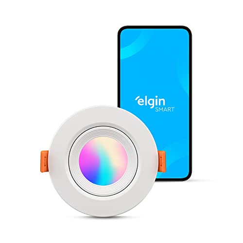 Luminária LED Ecospot Inteligente 5W 3000-6500k Elgin Redonda WIF...