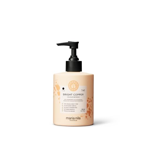 Maria Nila Color Refresh Bright Copper 300 ml Copper Hair Mask Semi-Permanent Pigments 100% Vegan & Sulfate/Paraben free