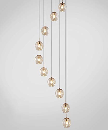 Chandelier salon et duplex moderne en verre 55x200cm - 2