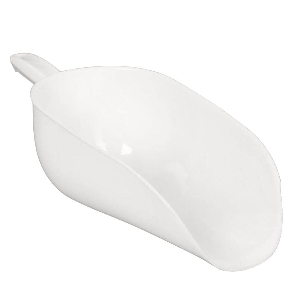 Cuchara de Comida de Plástico, Pala de Hielo de Plástico, Palas Paletas para Botes, Harina, Polvos, Alimentos Secos, Palomitas De Maíz, Granos De Café (Blanco,Como se describe)