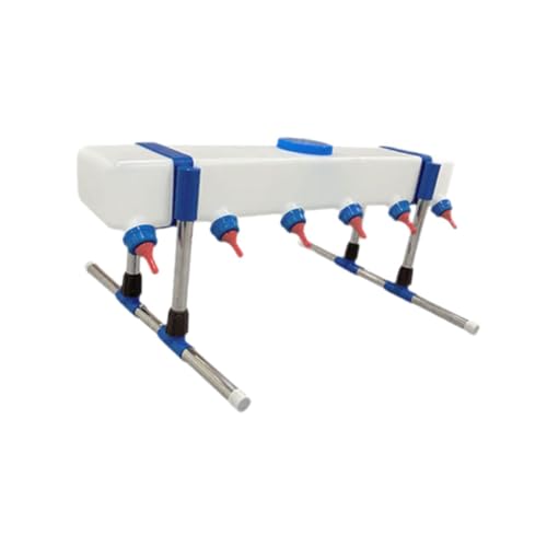 Baoblaze Lamb Feeder,Little Cow Calf Milk Drinking,Poultry Feeder Livestock Milk Feeding Bucket Calf Feeding for Lamb Farm, 6 Head with Holder